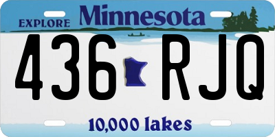 MN license plate 436RJQ