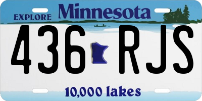 MN license plate 436RJS