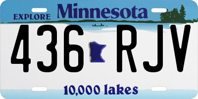 MN license plate 436RJV