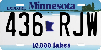 MN license plate 436RJW