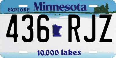 MN license plate 436RJZ