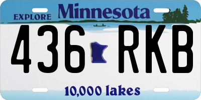 MN license plate 436RKB