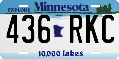 MN license plate 436RKC