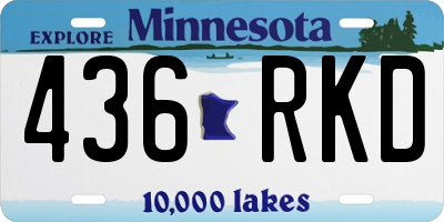 MN license plate 436RKD