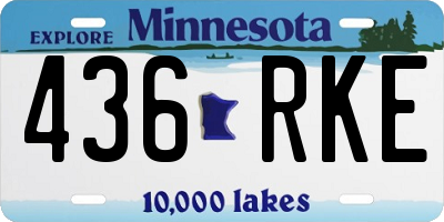 MN license plate 436RKE