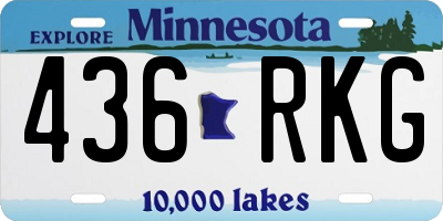 MN license plate 436RKG