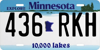 MN license plate 436RKH