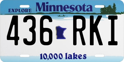 MN license plate 436RKI