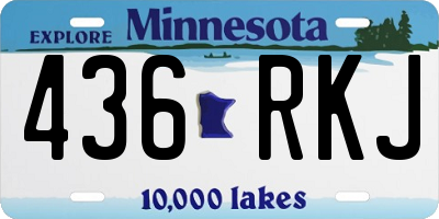 MN license plate 436RKJ