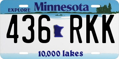 MN license plate 436RKK