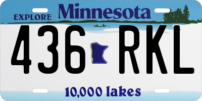 MN license plate 436RKL