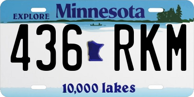 MN license plate 436RKM