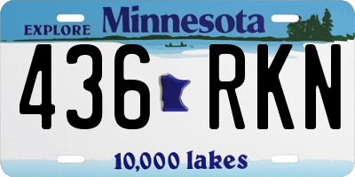 MN license plate 436RKN