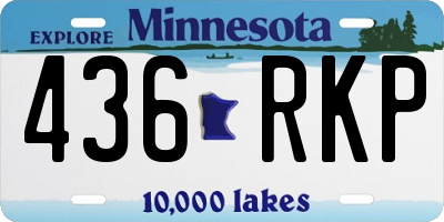 MN license plate 436RKP