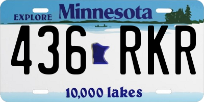 MN license plate 436RKR
