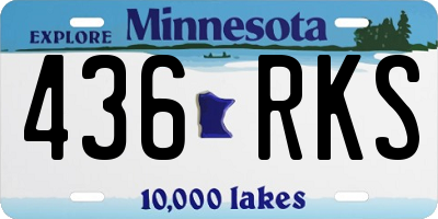 MN license plate 436RKS
