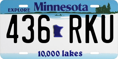 MN license plate 436RKU