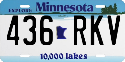 MN license plate 436RKV