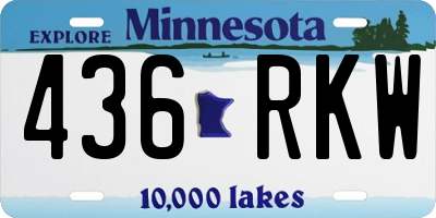 MN license plate 436RKW