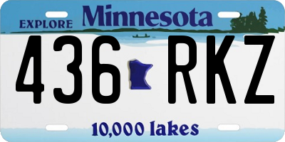 MN license plate 436RKZ