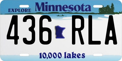 MN license plate 436RLA