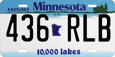MN license plate 436RLB