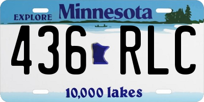 MN license plate 436RLC