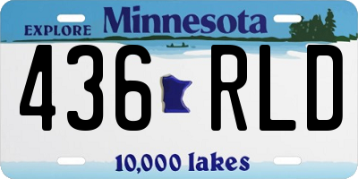 MN license plate 436RLD