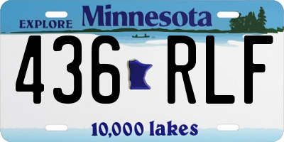 MN license plate 436RLF