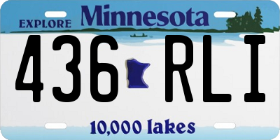 MN license plate 436RLI