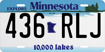 MN license plate 436RLJ