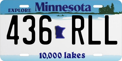 MN license plate 436RLL