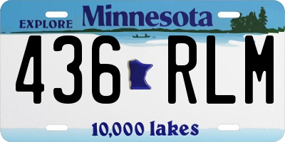 MN license plate 436RLM