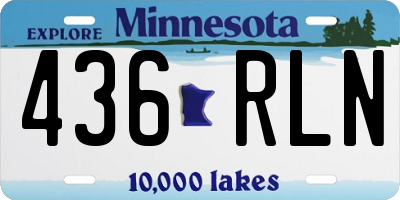 MN license plate 436RLN