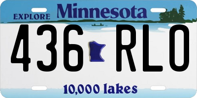 MN license plate 436RLO