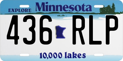 MN license plate 436RLP