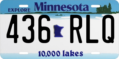 MN license plate 436RLQ