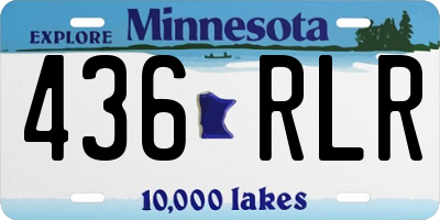 MN license plate 436RLR