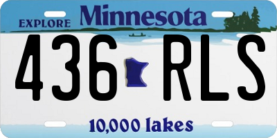 MN license plate 436RLS