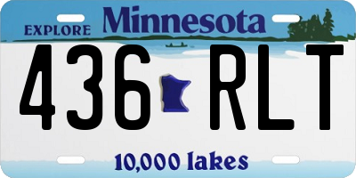 MN license plate 436RLT
