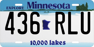 MN license plate 436RLU