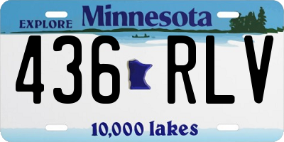 MN license plate 436RLV