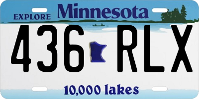 MN license plate 436RLX