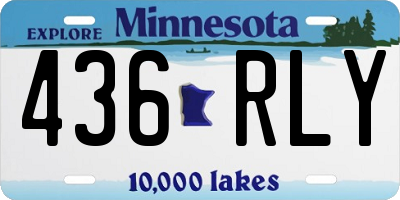 MN license plate 436RLY