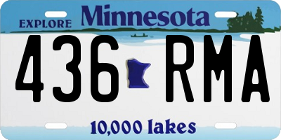 MN license plate 436RMA