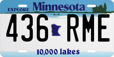 MN license plate 436RME