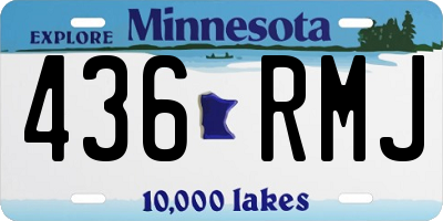 MN license plate 436RMJ