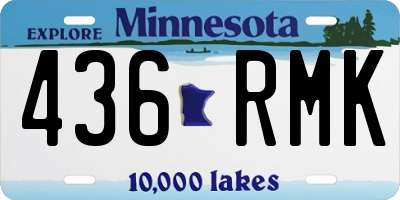 MN license plate 436RMK