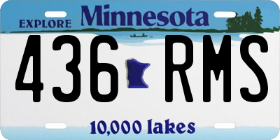 MN license plate 436RMS