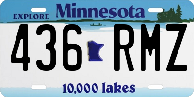 MN license plate 436RMZ